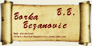 Borka Bežanović vizit kartica
